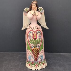 Jim Shore Heartwood Creek 2009 Hearts And Flowers Angel Figurine.